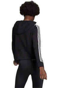 adidas sudadera mujer Essentials Cropped 3 bandas vista trasera