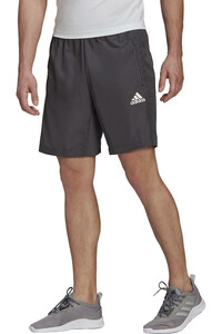 adidas pantalón corto fitness hombre AEROREADY Designed 2 Move Woven Sport vista frontal