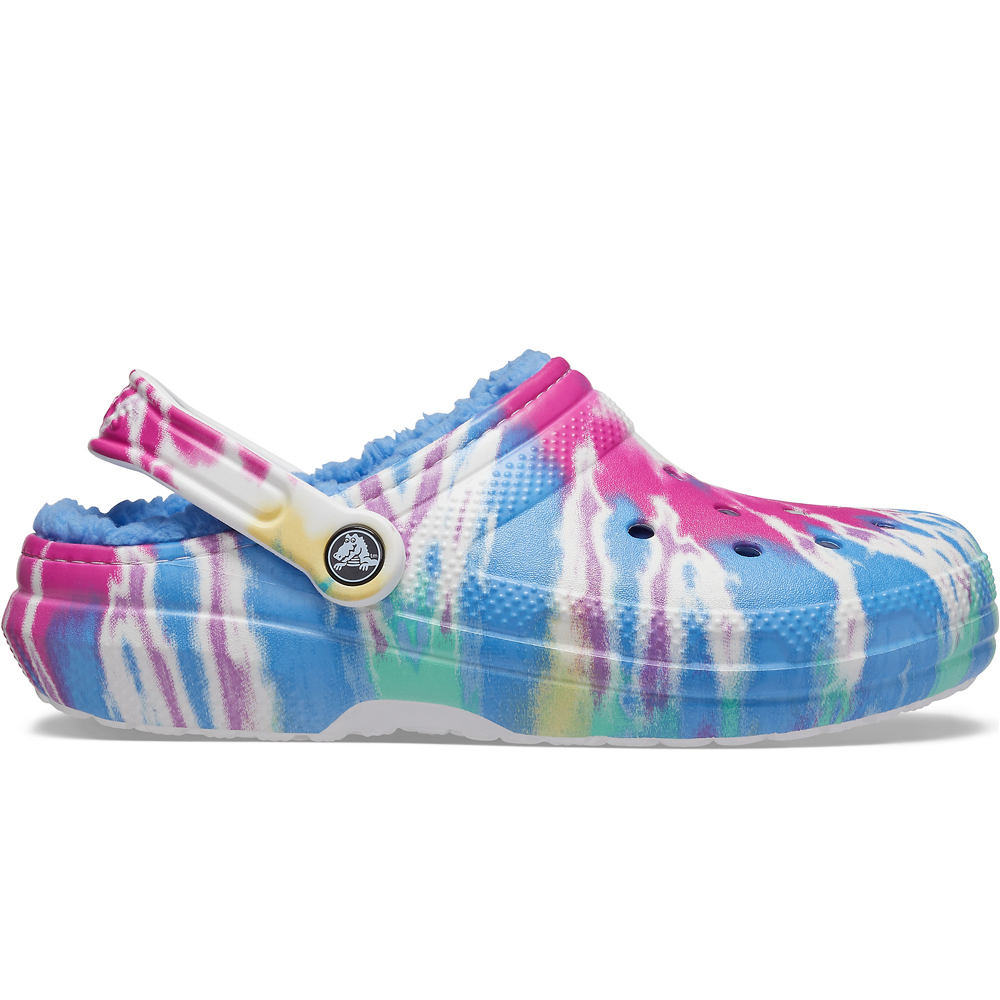 Crocs zueco hombre Classic Lined Tie Dye Clog lateral exterior