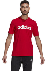 adidas camiseta manga corta hombre Essentials Embroidered Linear Logo vista frontal