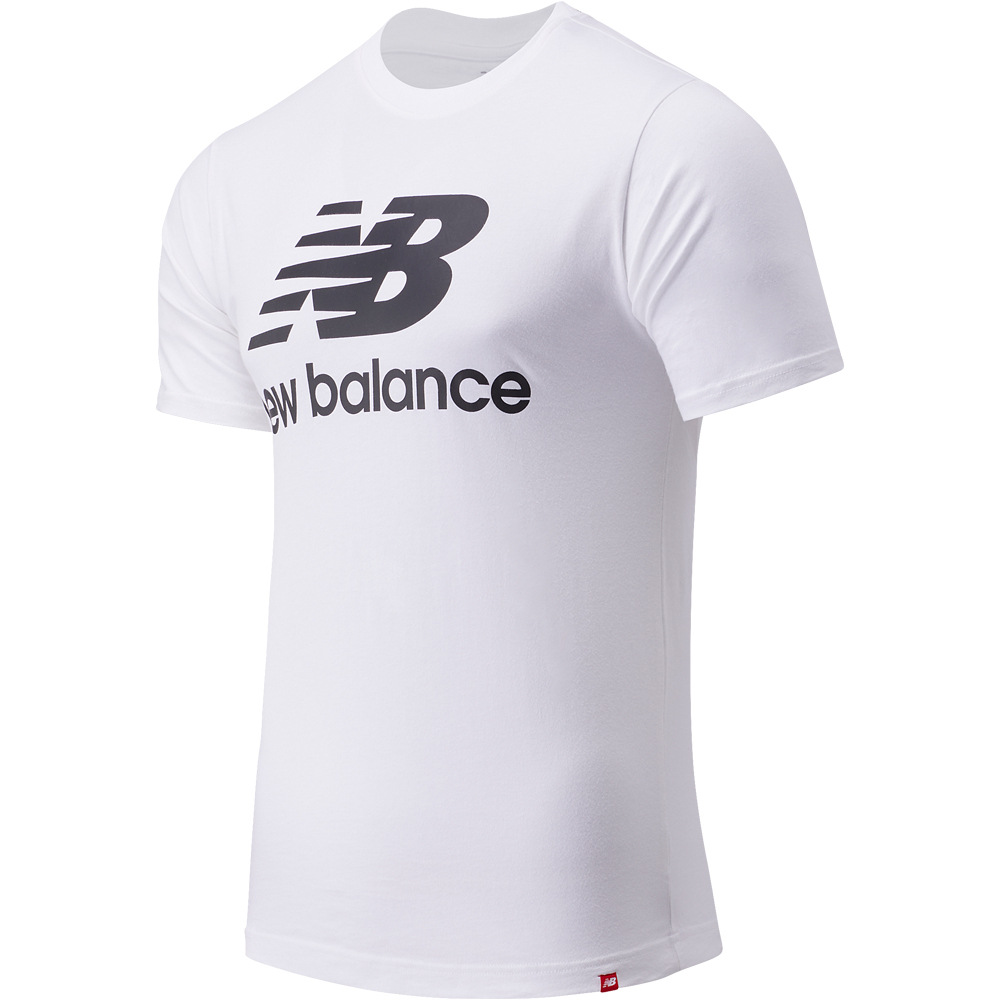 New Balance camiseta manga corta hombre ESSENTIALS STACKED LOGO vista frontal