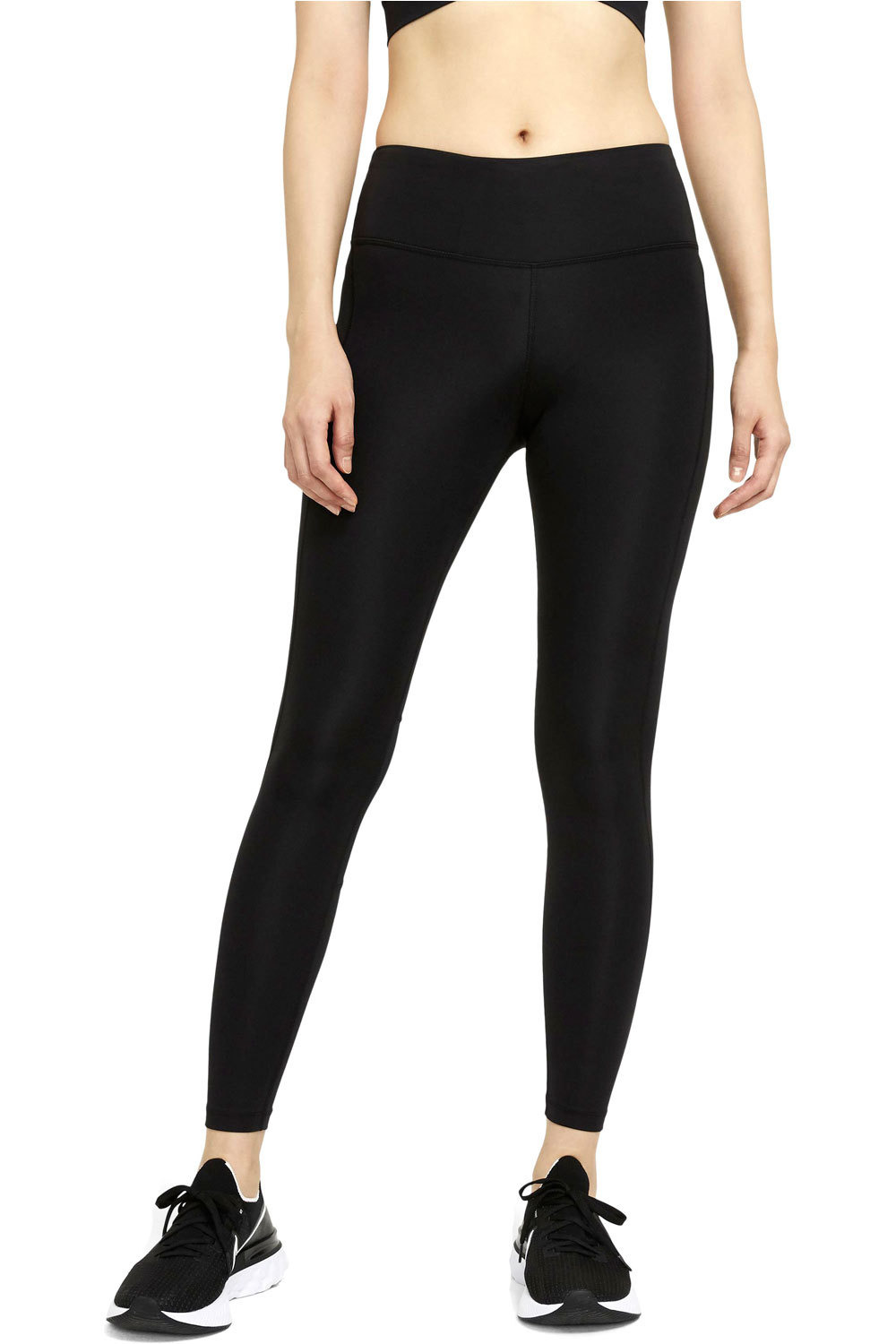 Dri-fit fast tight malla larga running mujer Negro (XL)