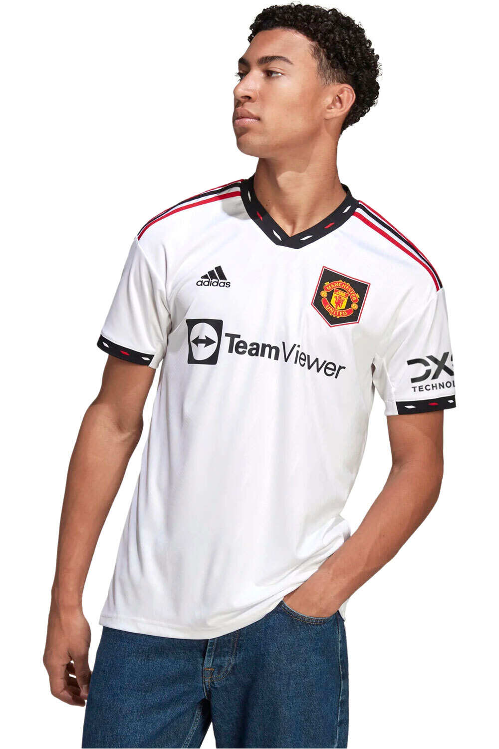 adidas camiseta de fútbol oficiales Manchester United FC vista frontal