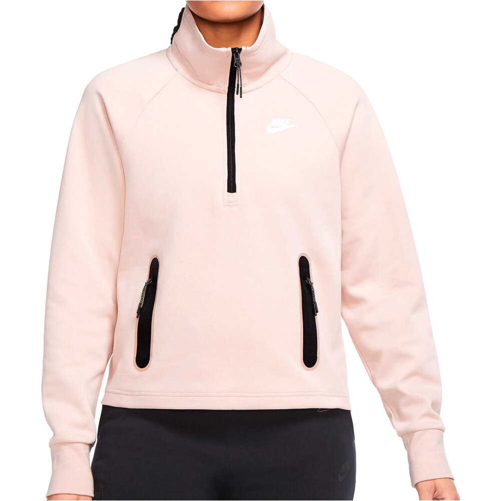 Nike sudadera mujer W NSW TCH FLC QZ vista frontal