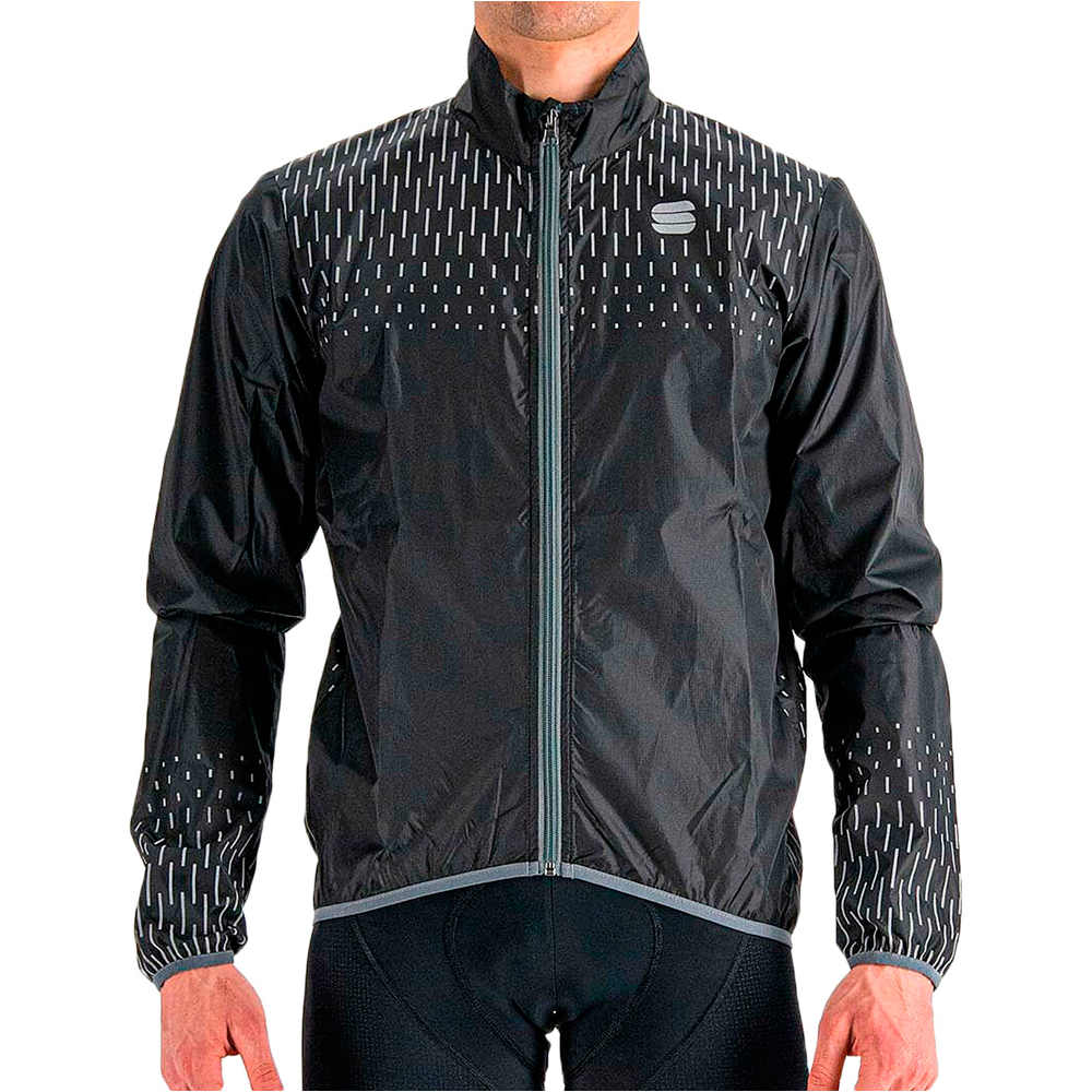 Reflex chaqueta impermeable ciclismo hombre Negro (XXL)