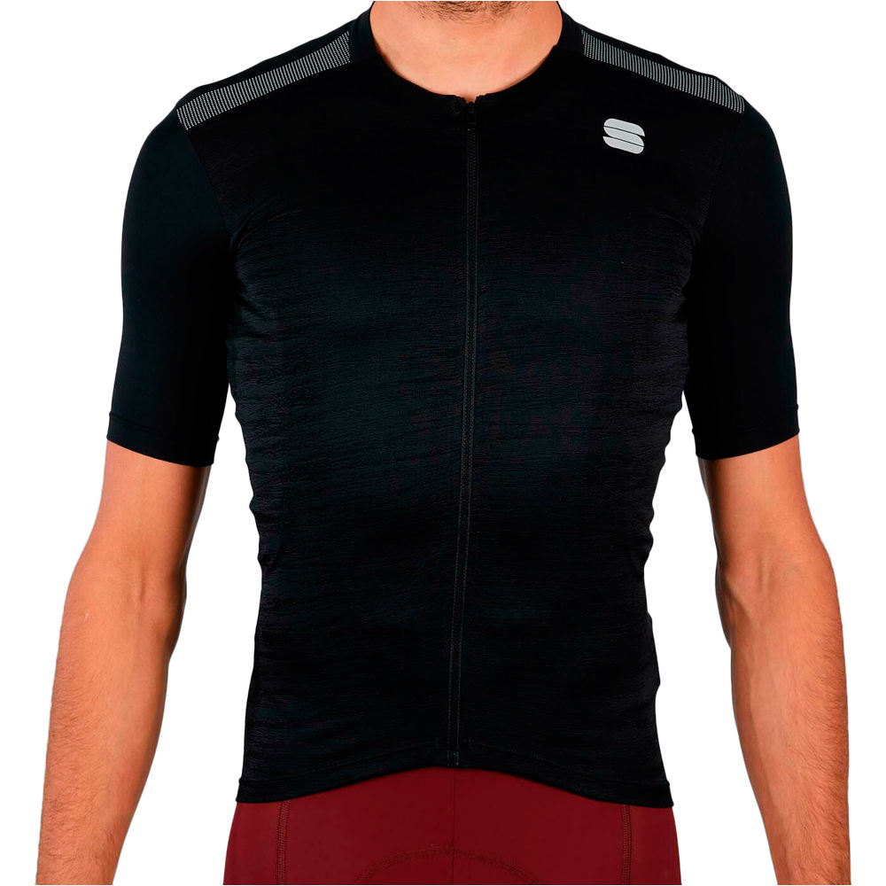 Supergiara maillot manga corta hombre Negro (M)