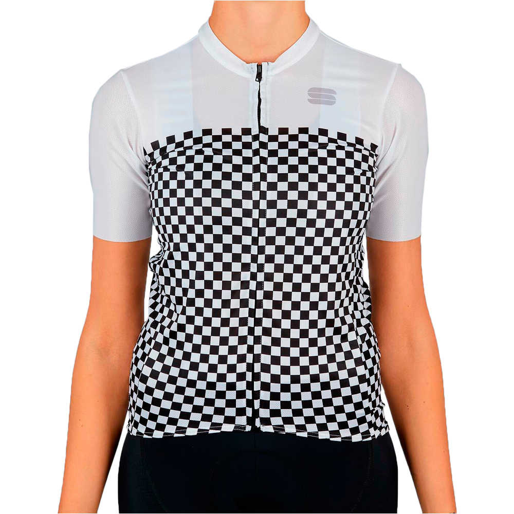 Checkmate maillot manga corta mujer Blanco (L)