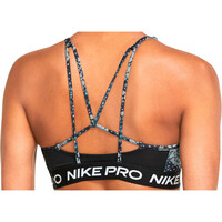 Nike sujetadores deportivos W NP DF INDY STRPY AOP BRA vista trasera