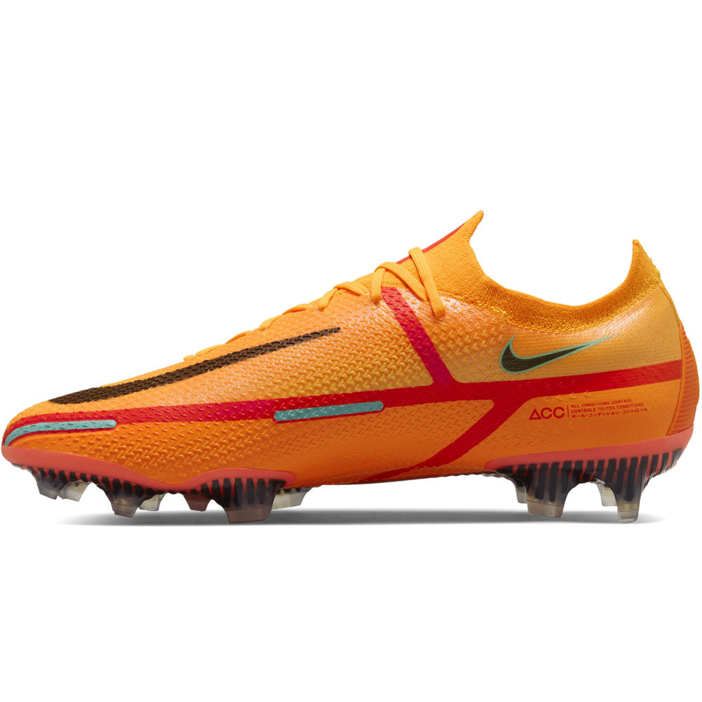 Nike botas de futbol cesped artificial PHANTOM GT2 ELITE FG NANE lateral interior