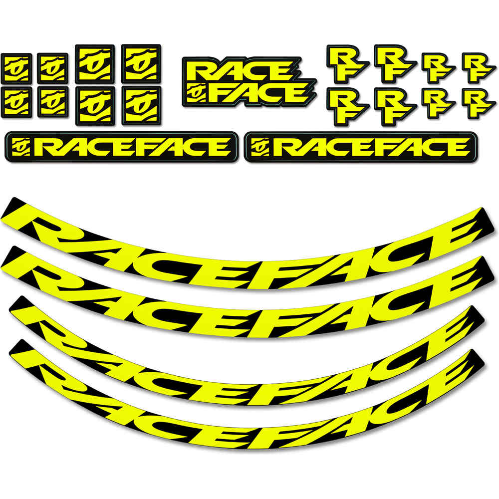 Race Face varios ciclismo kit adhesivos ruedas LARGE vista frontal