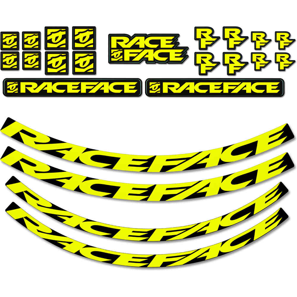 Race Face varios ciclismo kit adhesivos ruedas MEDIUM vista frontal