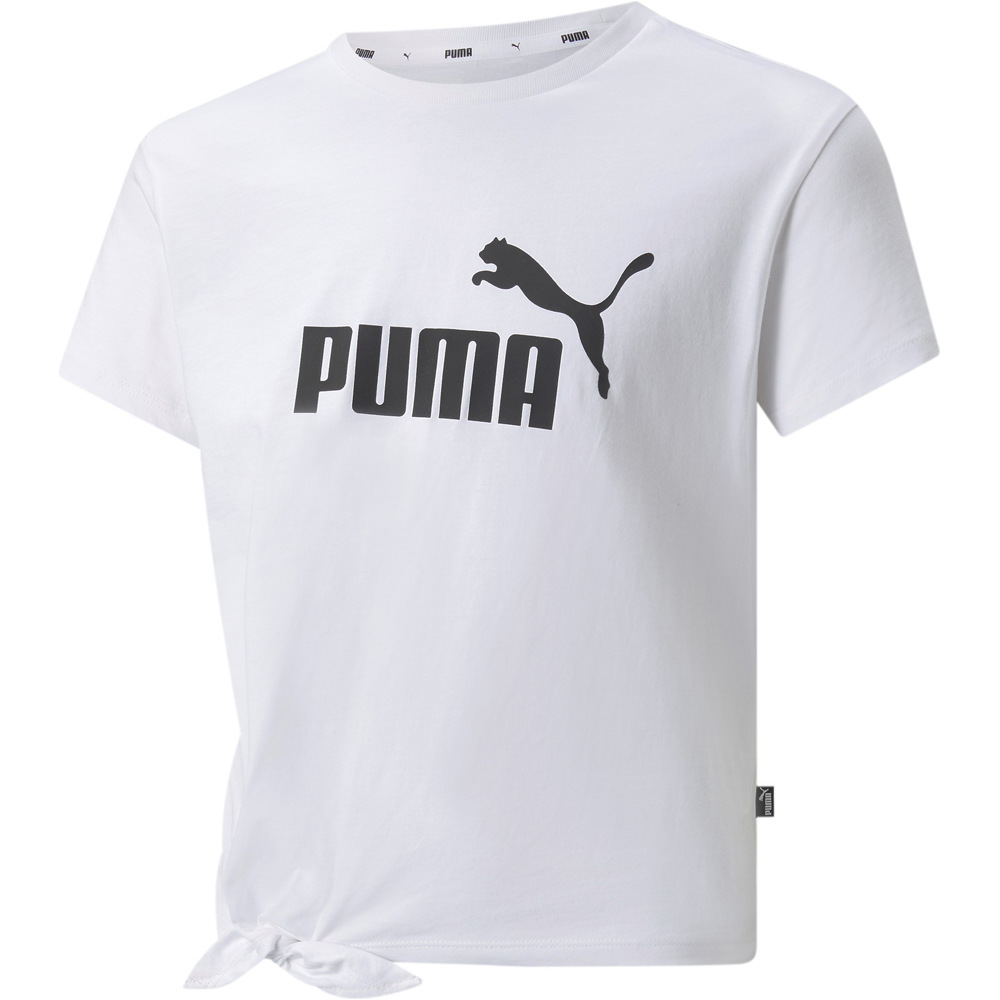 Puma camiseta manga corta niña X_ESS Logo Knotted Tee G vista frontal