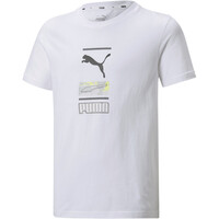 Puma camiseta manga corta niño ALPHA GRAPHIC TEE B vista frontal