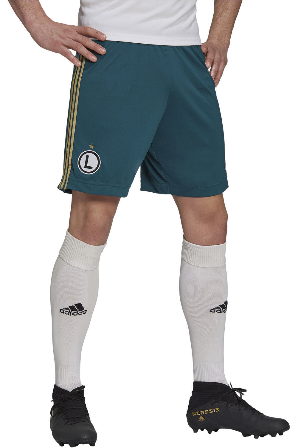 adidas pantalones fútbol oficiales Legia Warsaw 21/22 vista frontal