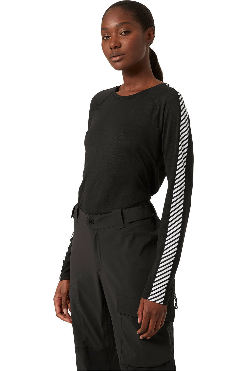 Helly Hansen camiseta térmica manga larga mujer W LIFA ACTIVE STRIPE CREW vista frontal