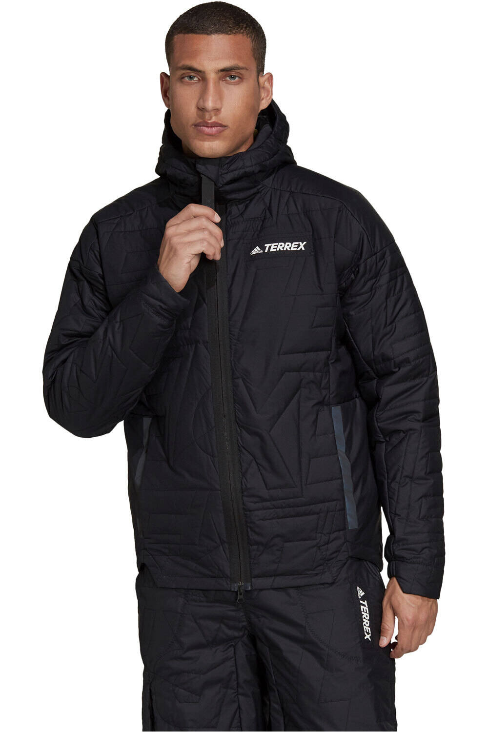 adidas chaqueta outdoor hombre Terrex MYSHELTER PrimaLoft acolchada con capucha vista frontal