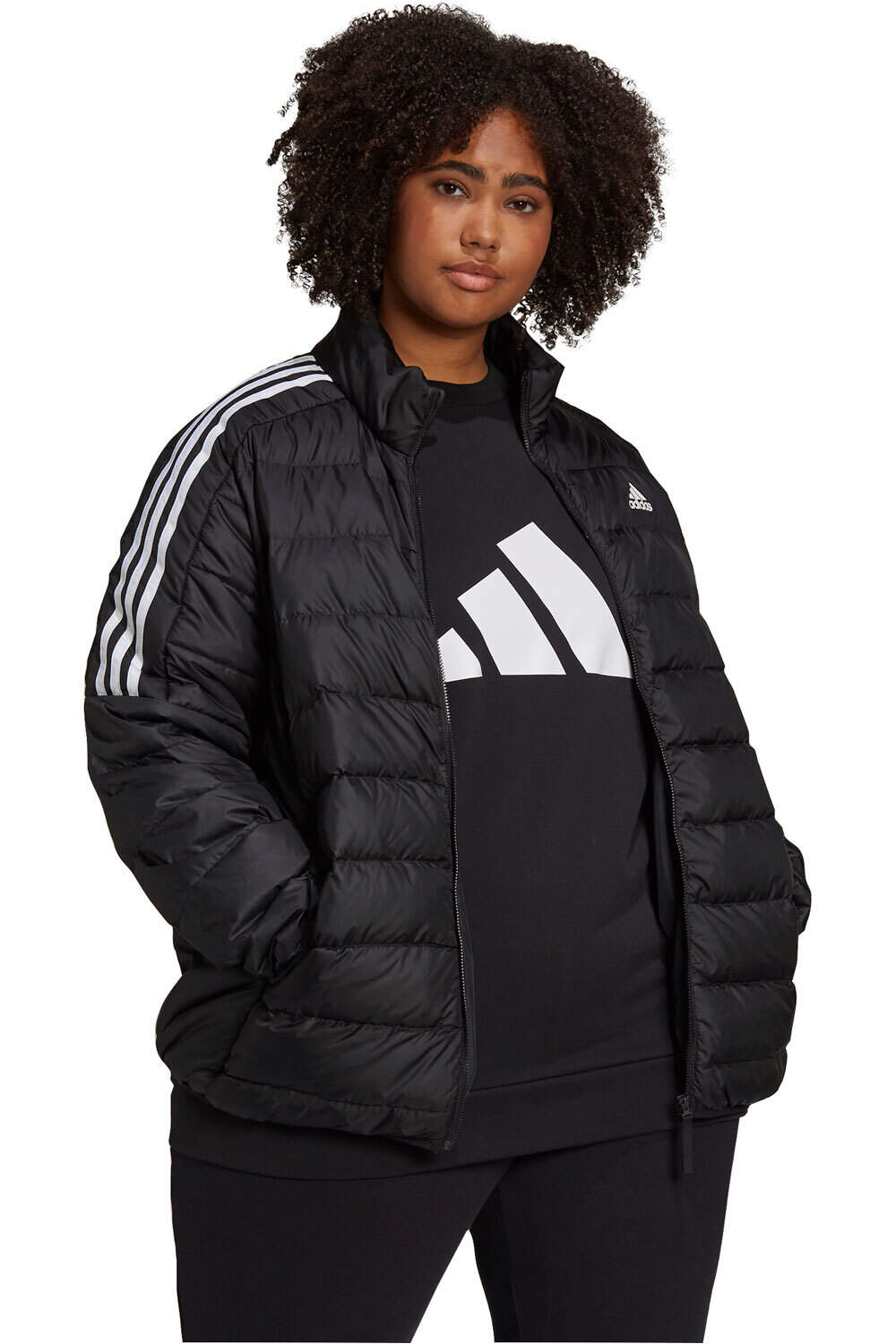 adidas chaqueta outdoor mujer Essentials Light (Tallas grandes) vista frontal