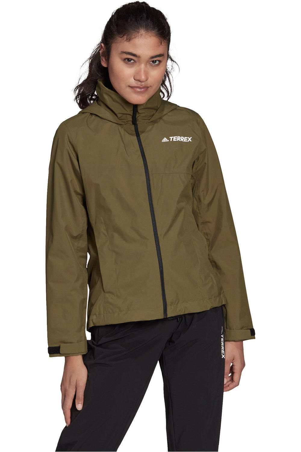 adidas chaqueta impermeable mujer Terrex Multi RAIN.RDY Primegreen Two-Layer impermeable vista frontal