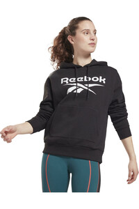 Reebok sudaderas deportivas mujer RI BL Fleece Hoody vista frontal