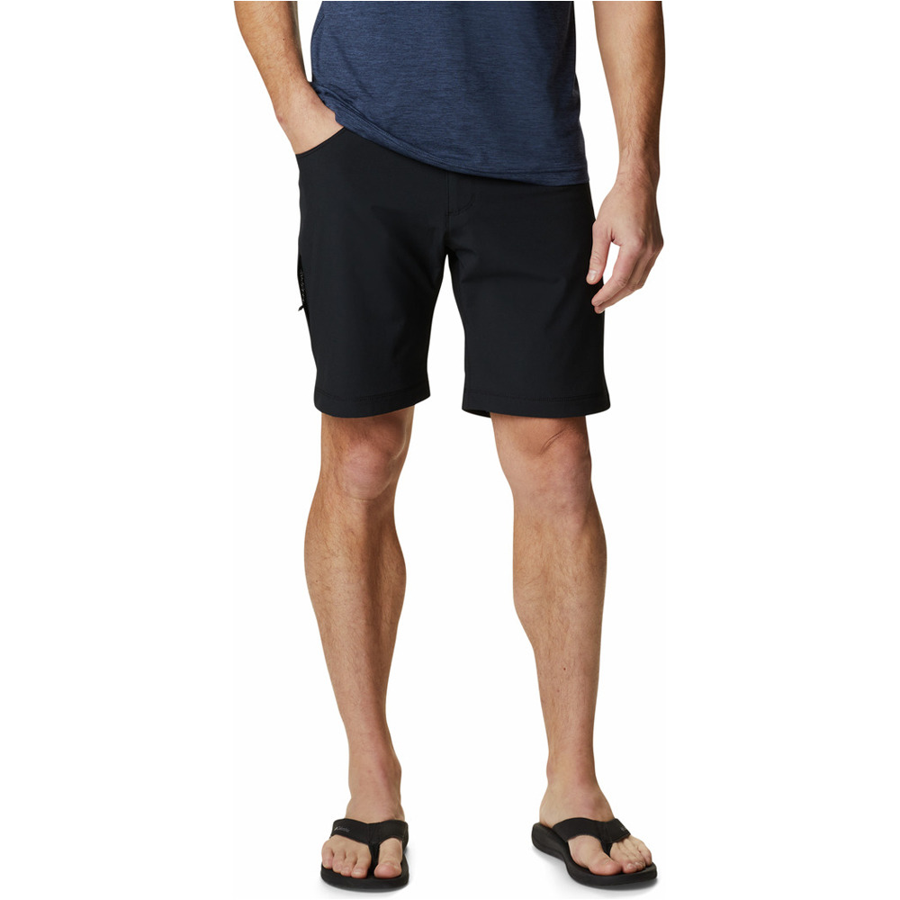 Outdoor elements 5 pantalón corto montaña hombre Negro (36)