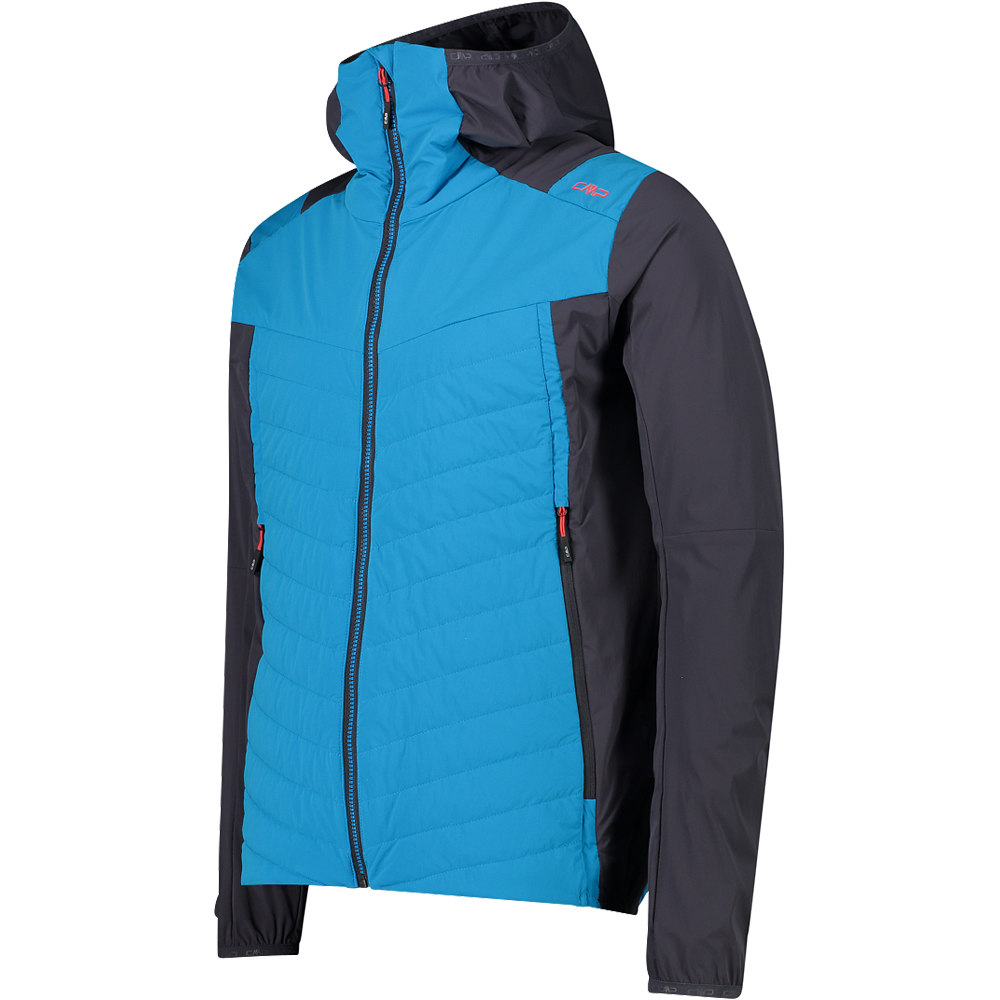 Cmp chaqueta outdoor hombre MAN HYBRID JACKET FIX HOOD vista detalle