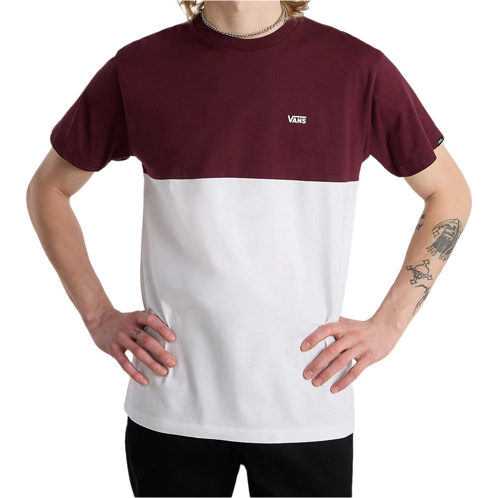 Colorblock camiseta manga corta hombre Blanco (L)