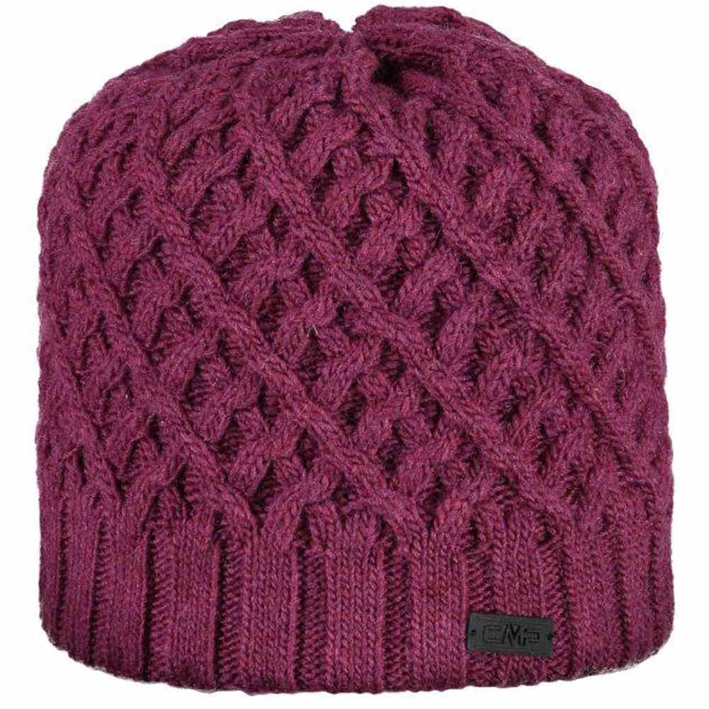Woman knitted hat gorros montaña Granate (UNICA)