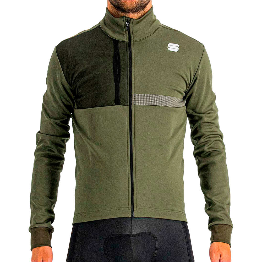 Giara softshell cortavientos ciclismo hombre Verde (XXL)