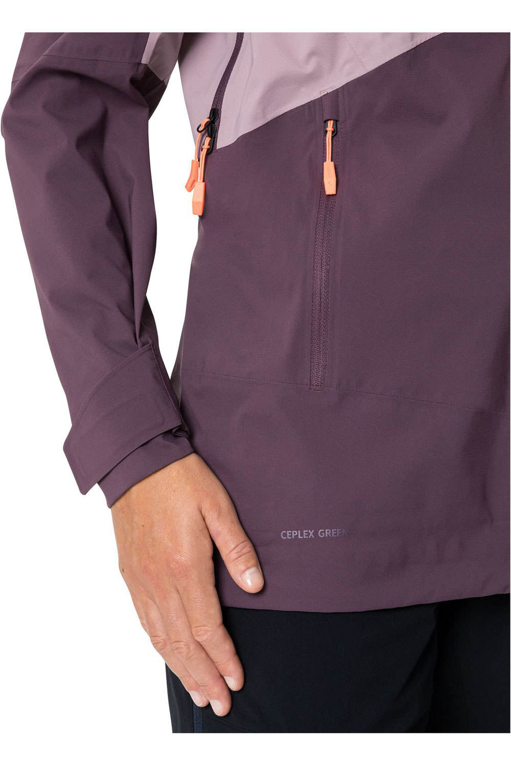 Vaude chaqueta impermeable mujer Women s Simony 2,5L Jacket IV vista detalle