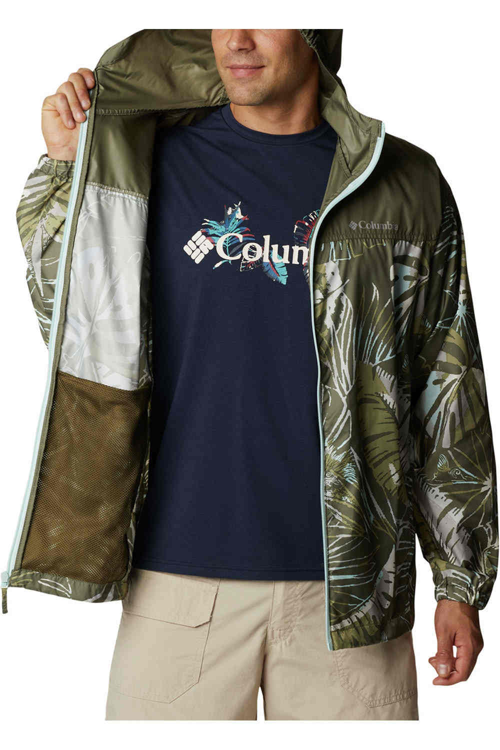 Columbia chaqueta impermeable hombre Flash Challenger Novelty Windbreaker vista trasera