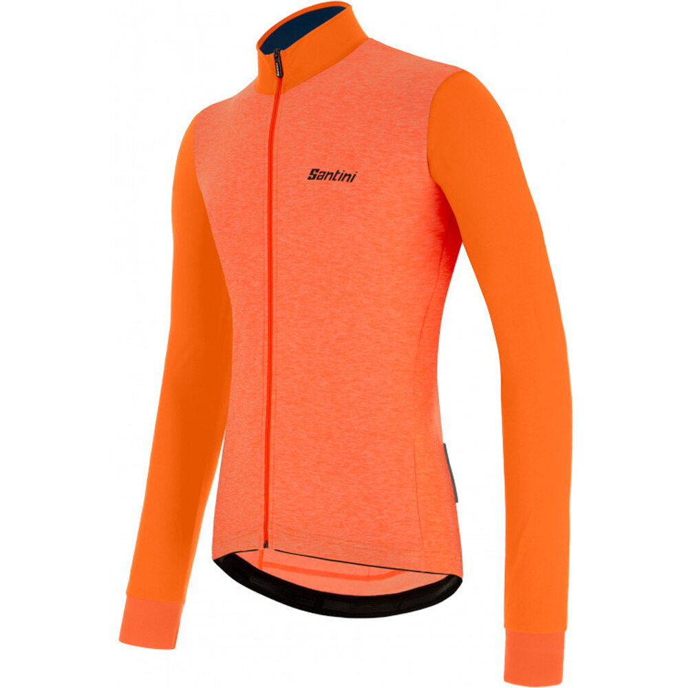 Santini maillot manga larga hombre COLORE PURO LONG SLEEVE THERMAL JERSEY vista detalle