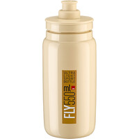 Elite bidones ciclismo BID FLY BEIGE LOGO MARRON 550ml vista frontal