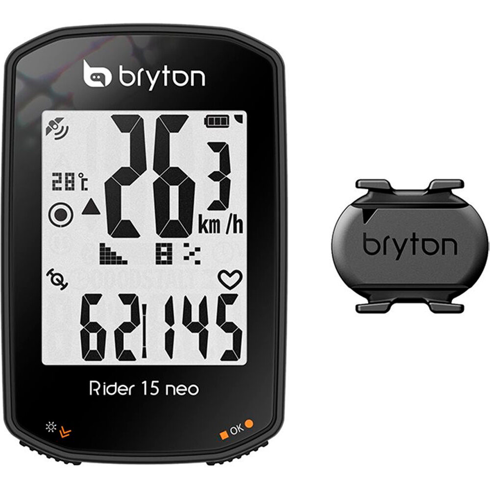 Bryton gps bicicleta CICLOCOMPUTADOR GPS BRYTON RIDER 15 NEO C vista frontal