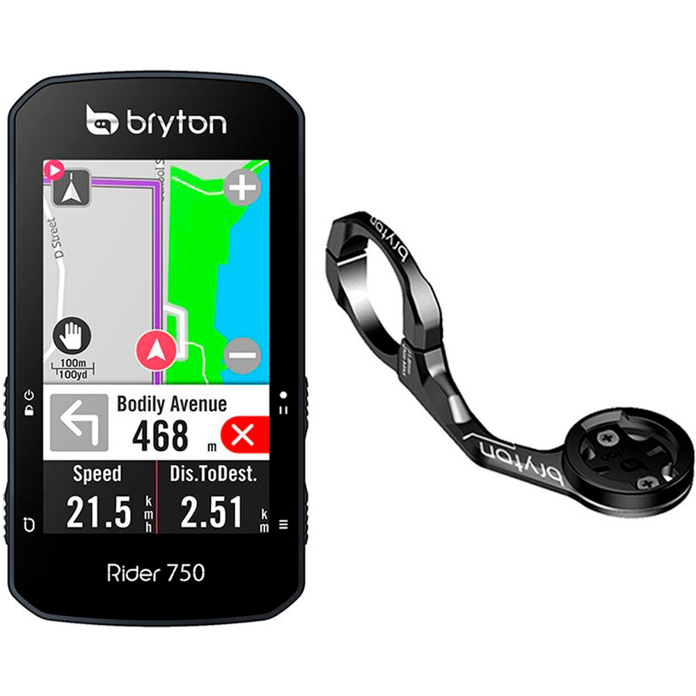 Bryton gps bicicleta CICLOCOMPUTADOR GPS BRYTON RIDER 750 E vista frontal