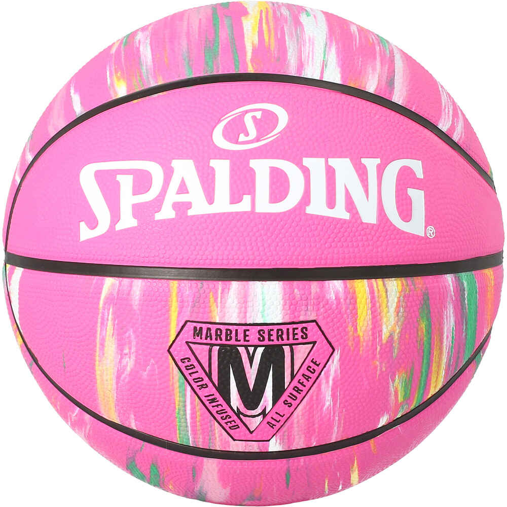 Spalding balón baloncesto MARBLE PINK 6 vista frontal