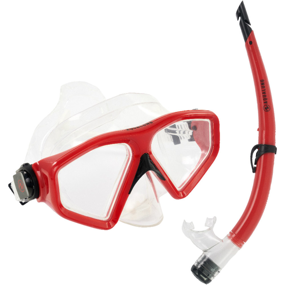 Aqualung kit gafas y tubo snorkel SATURN COMBO vista frontal