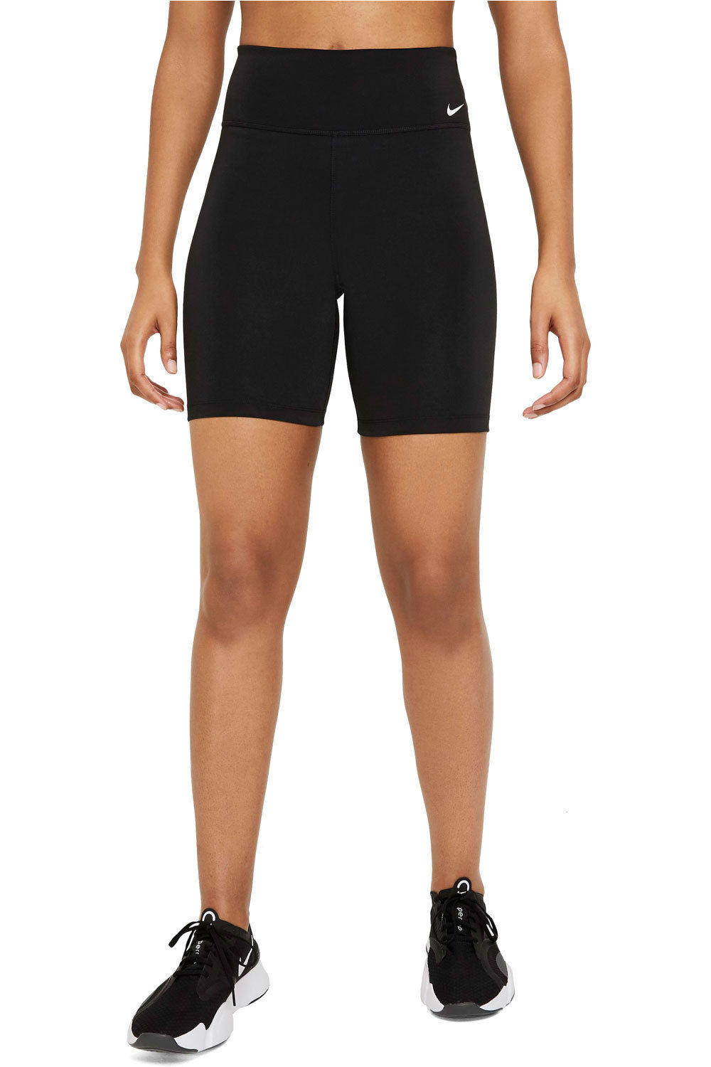 Nike pantalones y mallas cortas fitness mujer W NK ONE DF MR 7IN SHRT vista frontal