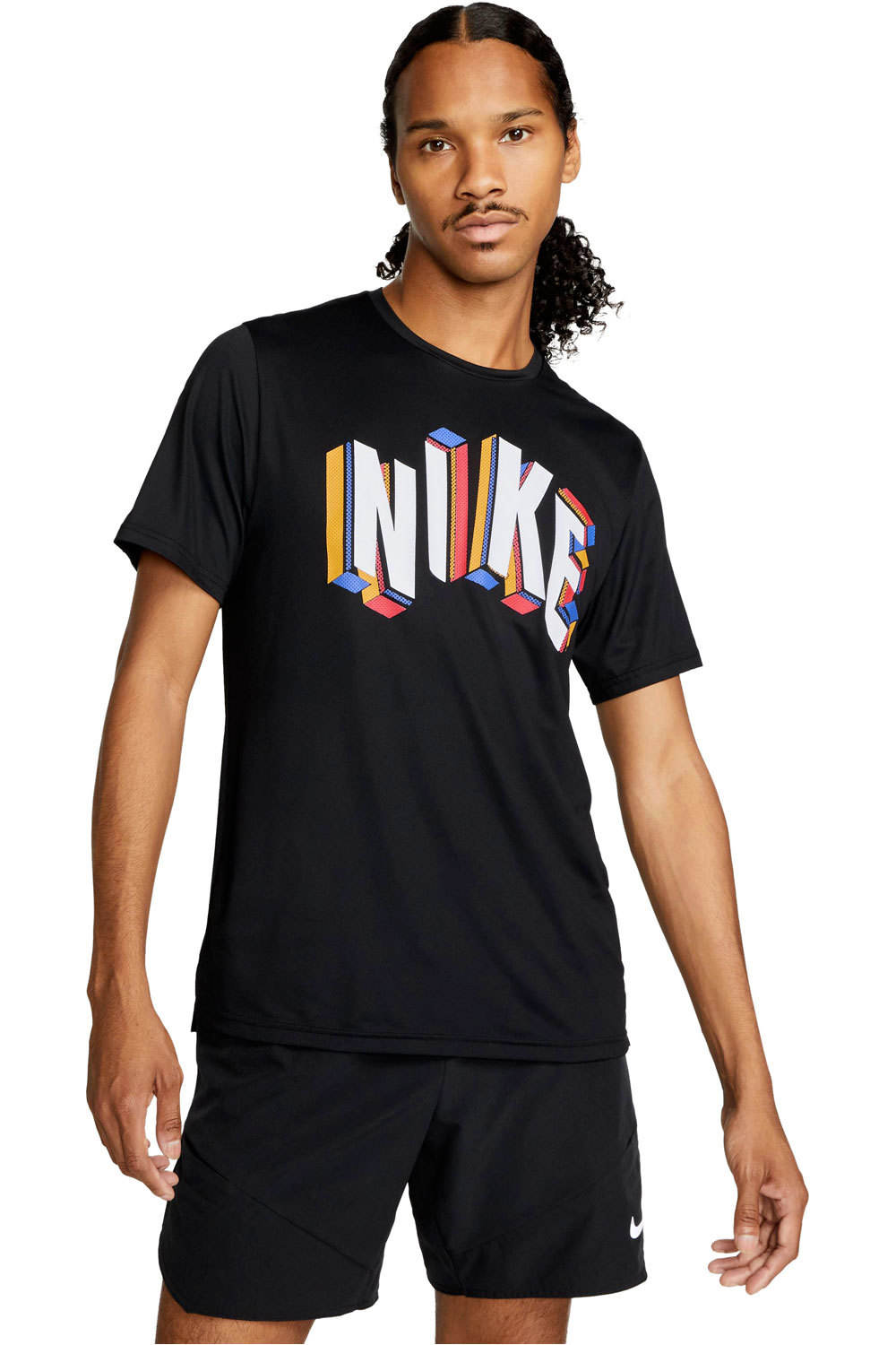 Nike camiseta fitness hombre M NP DF HPR DRY TOP SS SU GFX vista frontal