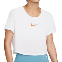 Nike camisetas fitness mujer W NK ONE DF CLRK STD SS CRP TP vista detalle