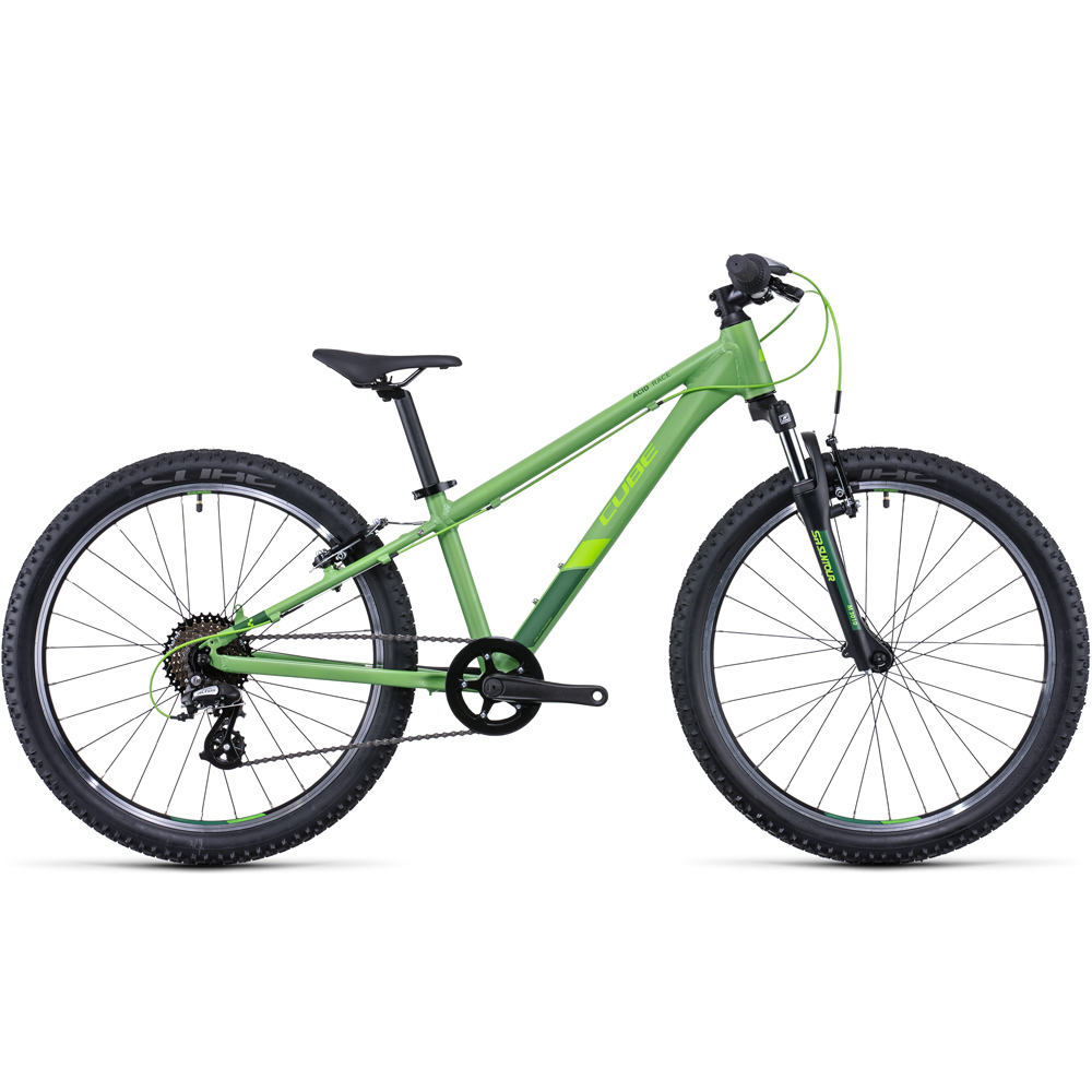 Cube bicicleta niño ACID 240 GREEN N PINE 24' 2022 vista frontal