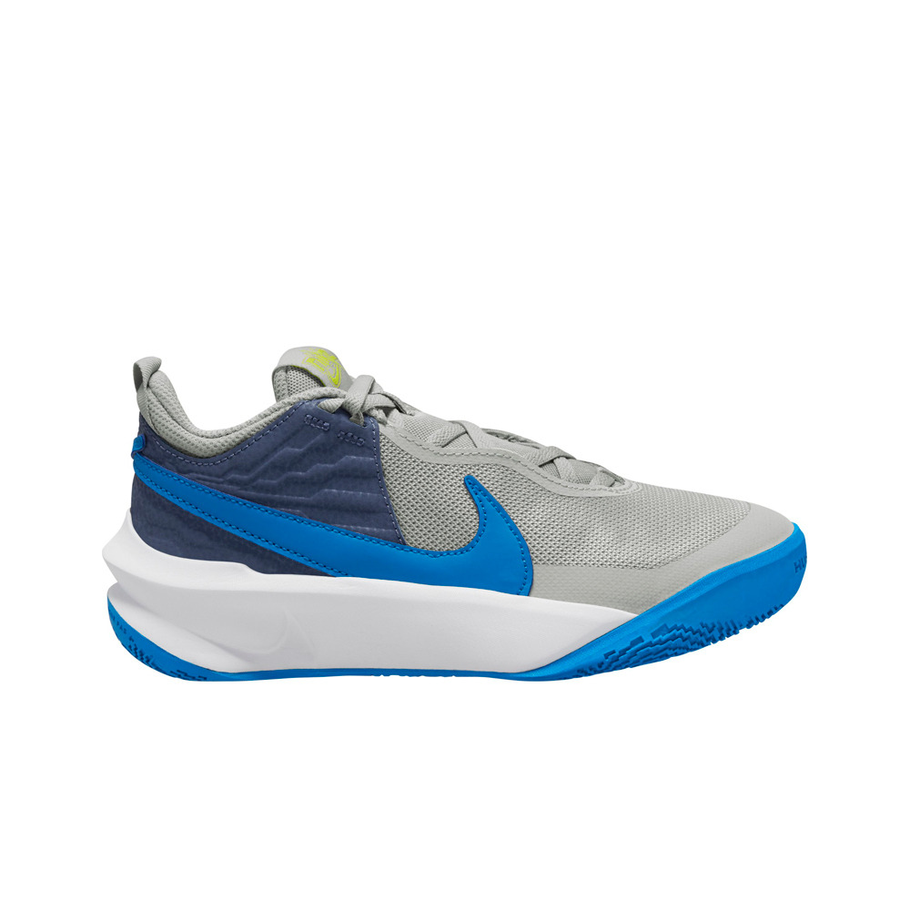 Nike zapatilla baloncesto niños TEAM HUSTLE D 10 BLAZ lateral exterior