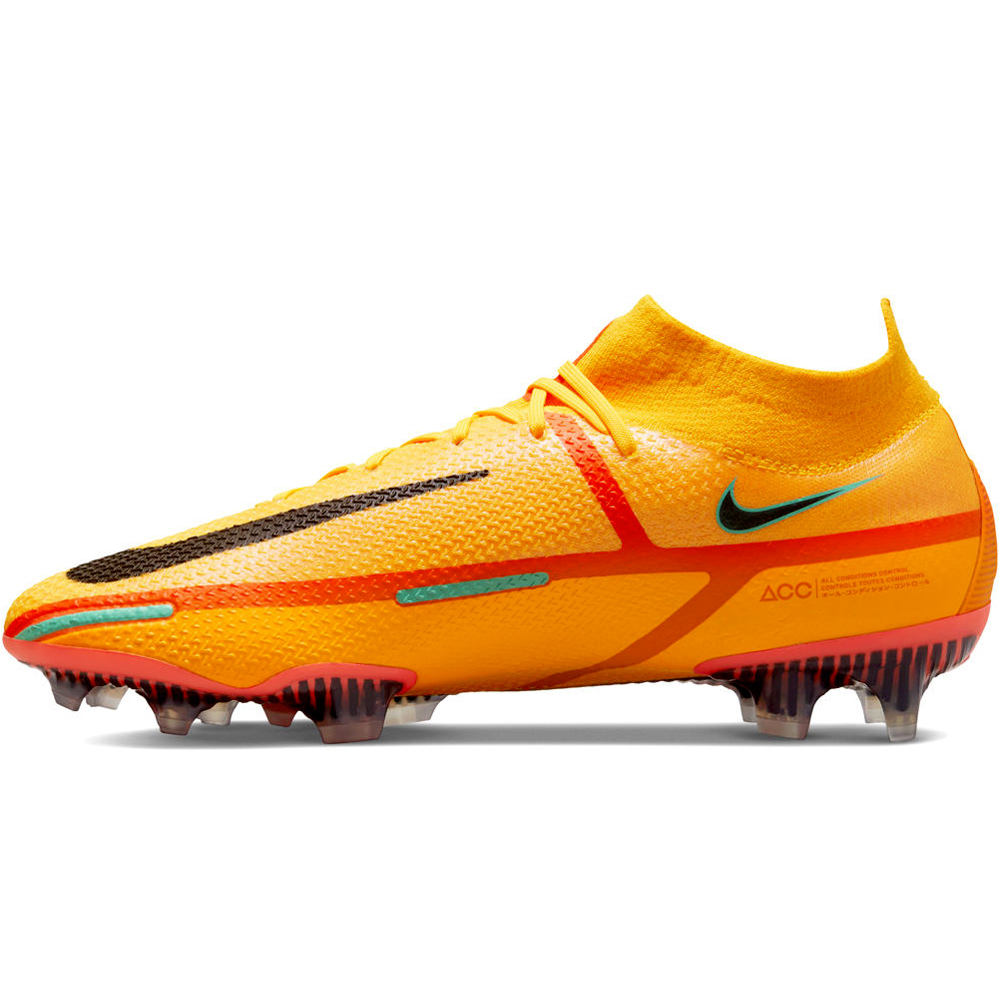 Nike botas de futbol cesped artificial PHANTOM GT2 ELITE DF FG NANE lateral interior