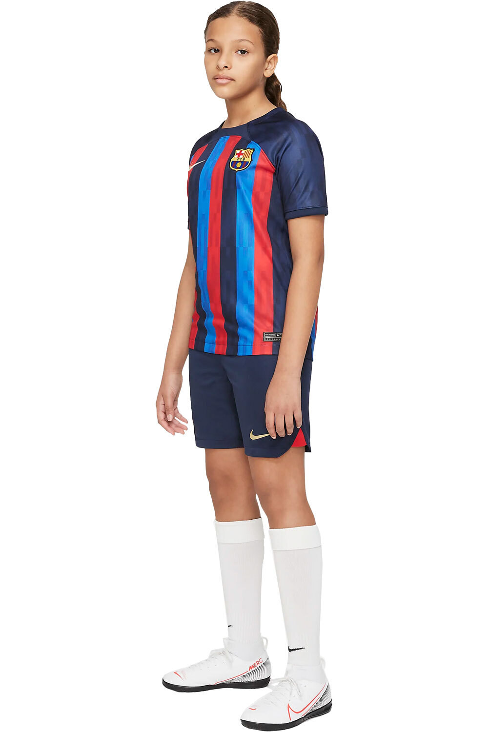 Nike pantalones fútbol oficiales niño BARCELONA 23 Y NK DF STAD SHORT HM 03