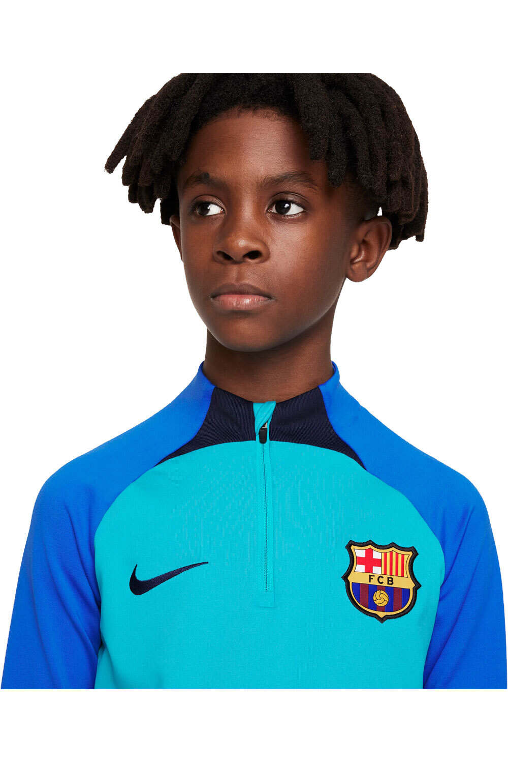 Nike sudadera entrenamiento fútbol niño BARCELONA 23 YNK DFSTRK DRILL TOP vista detalle