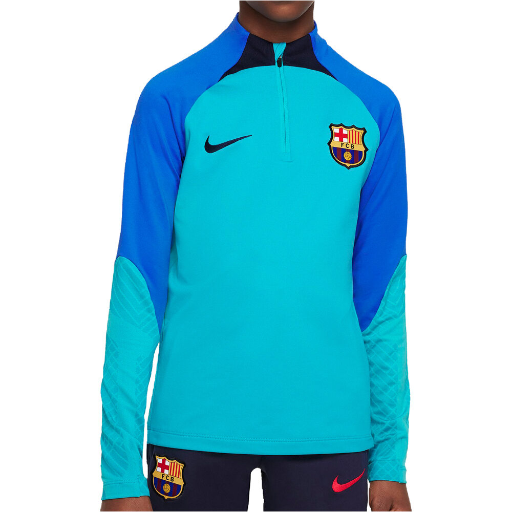 Nike sudadera entrenamiento fútbol niño BARCELONA 23 YNK DFSTRK DRILL TOP 05