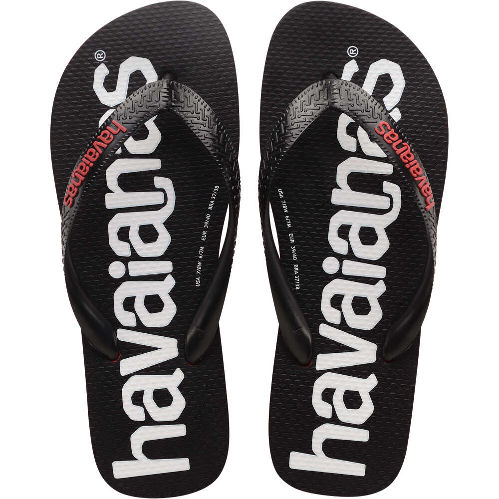 Top logomania 2 chanclas hombre Negro (4344)