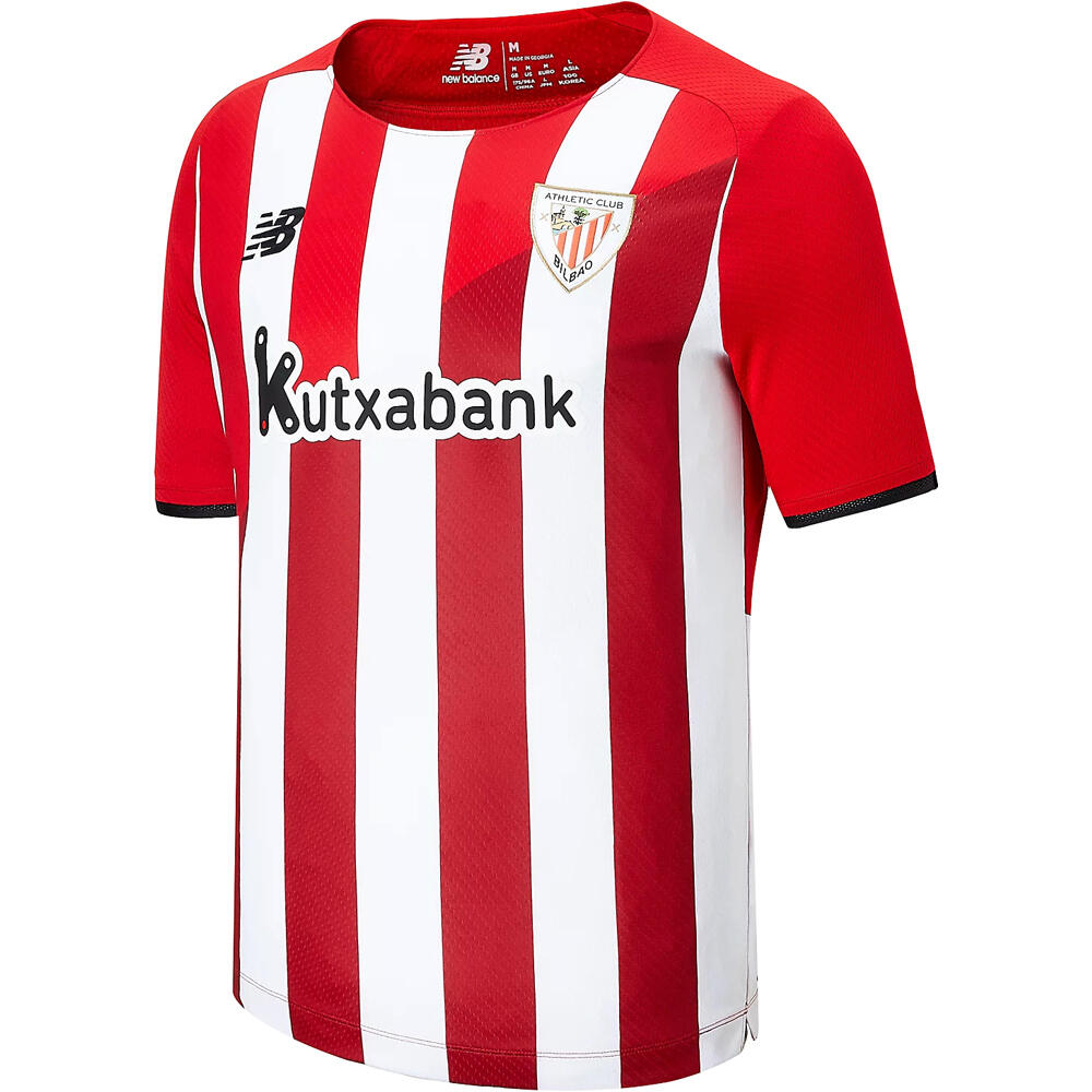 New Balance camiseta de fútbol oficiales niño ATHL.BILBAO 22 CAMISETA REPLICA MC 1 JR vista frontal