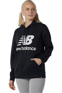 New Balance sudadera mujer NB Essentials Stacked Logo Oversized Pullover Hoodie vista frontal