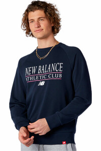 New Balance sudadera hombre NB Essentials Athletic Club Crew vista frontal