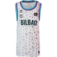 Hummel camiseta oficial baloncesto niños BILBAO BASKET KIDS AWAY T-SHIRT 22 vista frontal